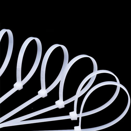 100X Cable Ties Zip Ties Nylon UV Stabilised Bulk White Cable Ties - Aimall