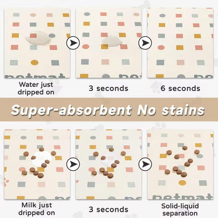 Pet Feeding Mat Dogs Cats Absorbent Non Slip Pet Placemat Waterproof Mat