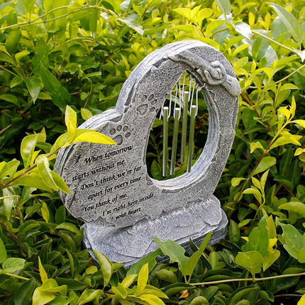 Wind Chime Pet Memorial Headstone Outdoor Garden Decoration for Remembrance