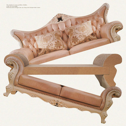 Cat Sofa Scratcher Furniture Protector Anti-Scratch Chaise Lounge Bed Cat Toy