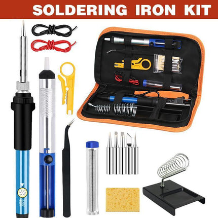 15IN1 Soldering Iron Kit 60W Electric Welding Tool Adjustable Temperature NEW - Aimall