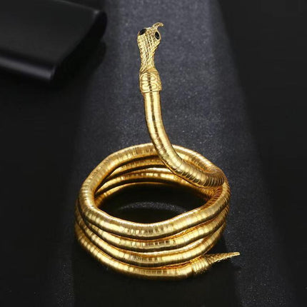 Adjustable Punk Snake Choker Necklace & Flexible Wrap Bracelet Collar Setllar - Aimall