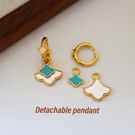 New Chinese Ginkgo Leaf Earrings Simple Delicate Design Elegant Jewelry