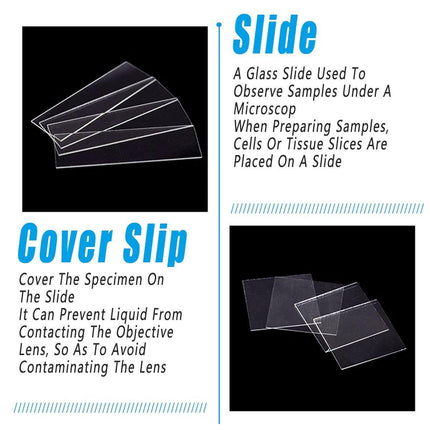 100set Microscope Slide Coverslips for Laboratory Use Glass Slides Research Tool