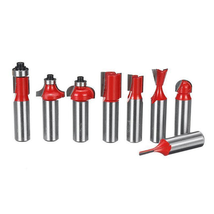 15X 1/2 1/4 inch Router Bits Set Woodworking Tool Cutter Shank Tungsten Carbide - Aimall