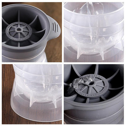 4PCS Whiskey Cocktail Sphere ICE Ball Mold Cube Maker Jelly Silicone Mould Set - Aimall