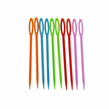 Mix Colour 20PCS Plastic Darning Threading Weaving Sewing Needles Great for Kids - Aimall