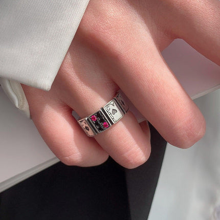 Non-Fading Hip Hop Open Ring for Girls Stylish Adjustable Fashion Jewelry