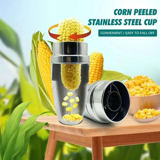 Stainless Steel Corn Peeler Portable Kitchen Tool Rotary Corn Stripper 304 Metal