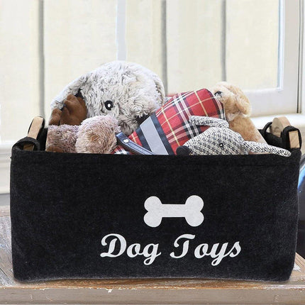 Large Felt Storage Basket for Dog Toys Dirty Clothes Sundries Home Organizer