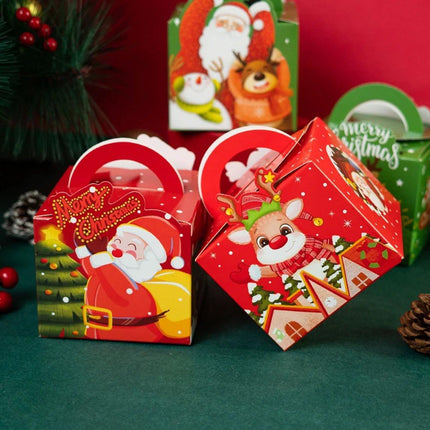50pcs Christmas Rope Apple Candy Packing Box Biscuit Gift Baking
