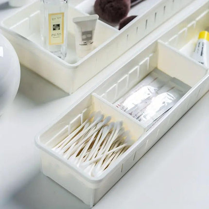 4PCS Drawer Storage Organizer Box Multi Compartment Kitchen Tableware Sorting