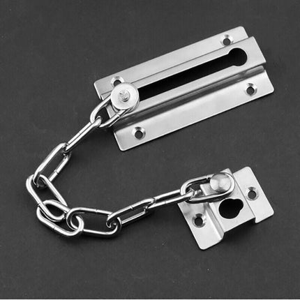 Security Door Chain Home Office Lock Guard Latch Stainless Sliding Fastener - Aimall