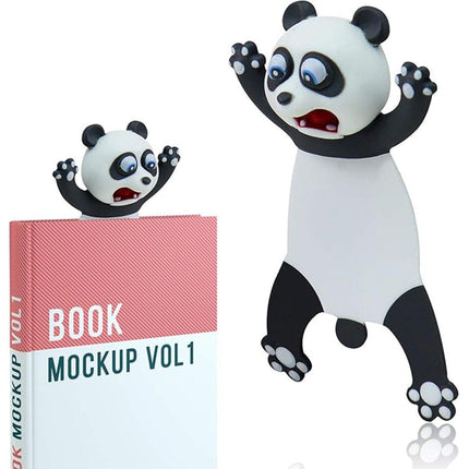 2pcs Cute 3D Panda Bookmarks Creative Animal Bookmarks for Reading Lovers