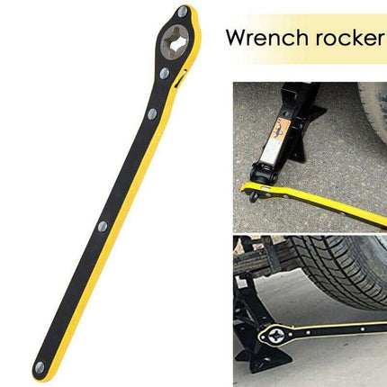 Car Labor-Saving Jack Ratchet Wrench Wheel Hand Crank Cross Wrench Repair Tool - Aimall