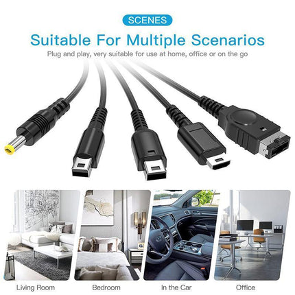 5in1 USB Charger Charging Cable for Nintendo NDSL / NDS /GameBoy Advance GBA SP - Aimall