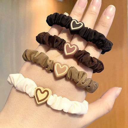 5PCS Hair Bands Girl Ponytail Updo ElasticHair Bands Love Headband Hairless - Aimall