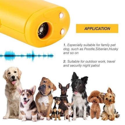 Ultrasonic Dog Barking Control Anti Bark Device Stop Repeller Train Tool Trainer - Aimall