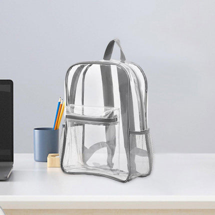 Waterproof Transparent Backpack Double Shoulder Large Capacity School Travel Bag