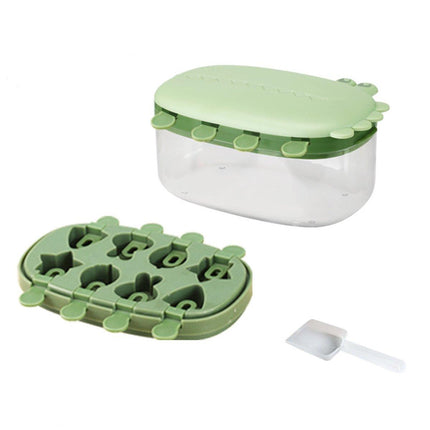 Ice Cube Mold with Lid Home Ice Storage Box Tray Silicone Ice Maker Molds
