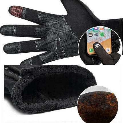 Winter Warm Windproof Waterproof ANTI-SLIP Thermal Touch Screen Gloves Unisex XL Size - Aimall