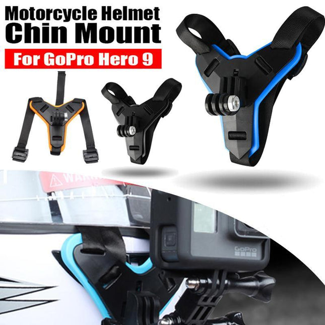 Helmet Chin Mount Holder Motorcycle Strap For GoPro Hero 9/8/7/6/5 Sports Camera - Aimall