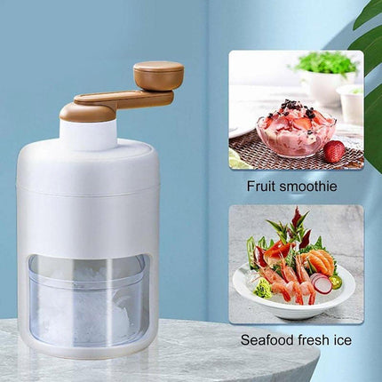 Hand Crank Ice Crusher Machine Shaver for Smoothies Slushies Milkshakes Desserts