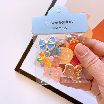5Pcs Cute Cartoon Animal Hairpin Set for Girls - Mini Hair Clips Party Gift