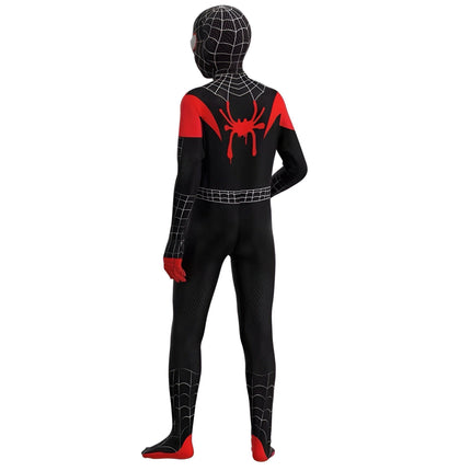 Spider Man Jumpsuit Set Miles Clothes Expedition Adult Kids Halloween Costume Gwen AU - Aimall