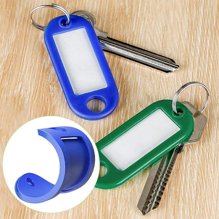 50pcs Colourful Boxed Key Tags Luggage ID Marker Labels Organiser Tag Holder