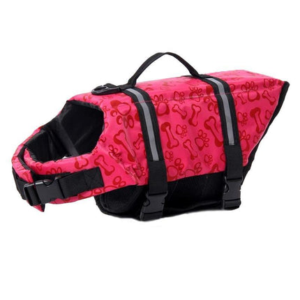 Dog Life Jacket Pet Safety Vest Swimming Boating Float Aid Buoyancy Lifesaver Red - Aimall