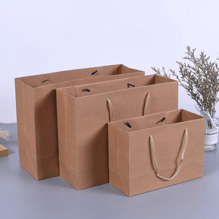 25pcs Paper Gift Bags Handbag Kraft Paper BagsParty Favors Wedding Packaging