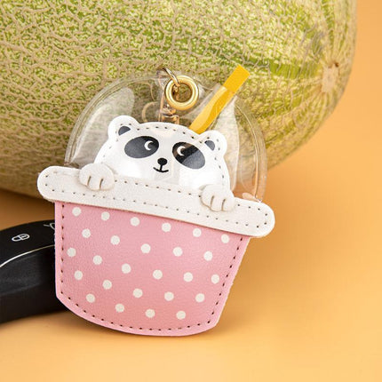 Cartoon Cute Keychain Milk Tea Cup Cute animal Milk Tea Key chain - Aimall