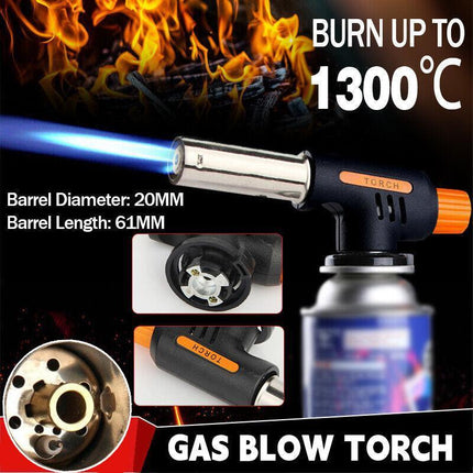 Butane Gas Torch Blow Torch Iron Welding Soldering Fire Lighter Frame Gun Bbq - Aimall
