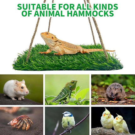 Parrot Turf Hammock Climbing Toy for Hamster Pet Bed Hanging Swing for Small Pet