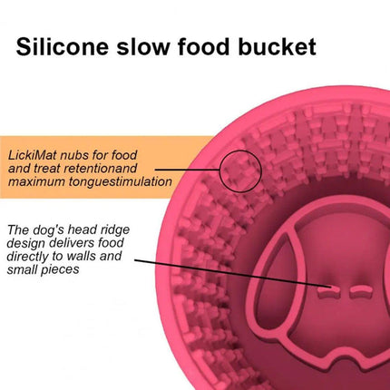 Silicone Pet Slow Feeder Bowl Anti Choke Design Food Dish for Dogs and Puppies