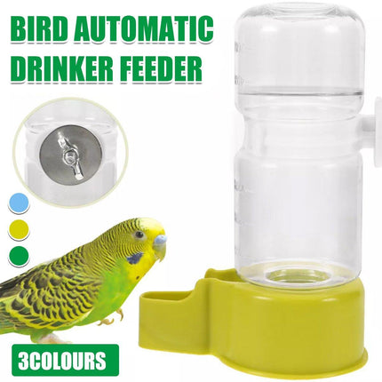 Pet Bird Waterer Automatic Water Feeder Adapter Parrots Cage Drinker Parrots