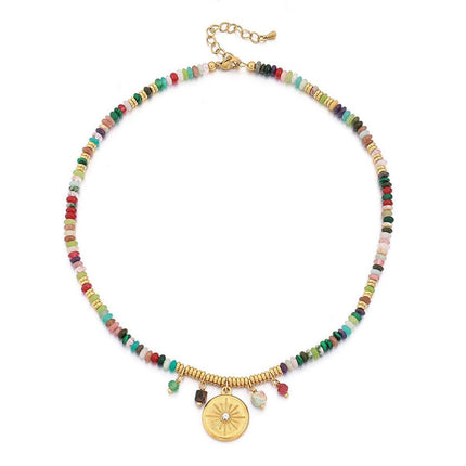 Vintage Ethnic Style Colourful Beaded Necklace Fashion Jewelry Women Gift