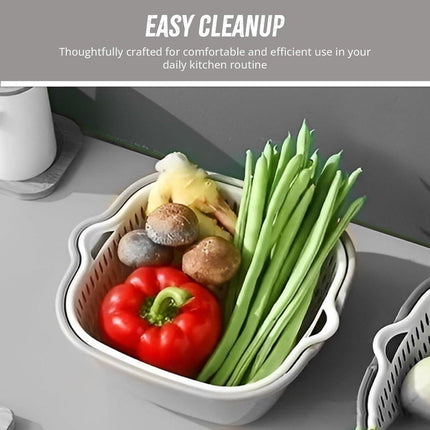 6pcs Multifunctional Drainage Basket for Fruits Vegetables Kitchen Household Use