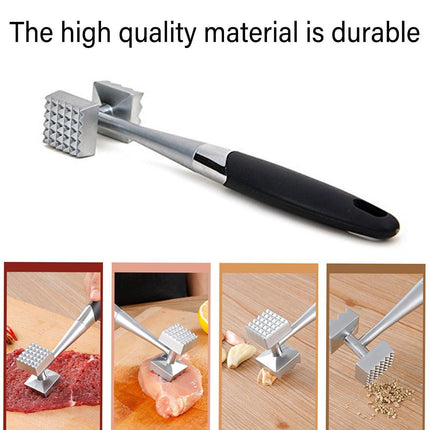 Stainless Steel Meat Tenderizer Hammer Kitchen Tool for Cooking and BBQ Use