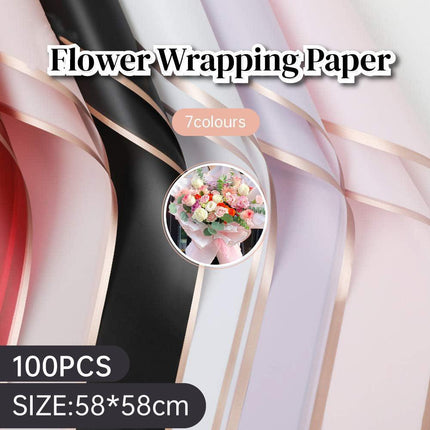 Waterproof flower wrapping paper in various colors for gift and bouquet packaging