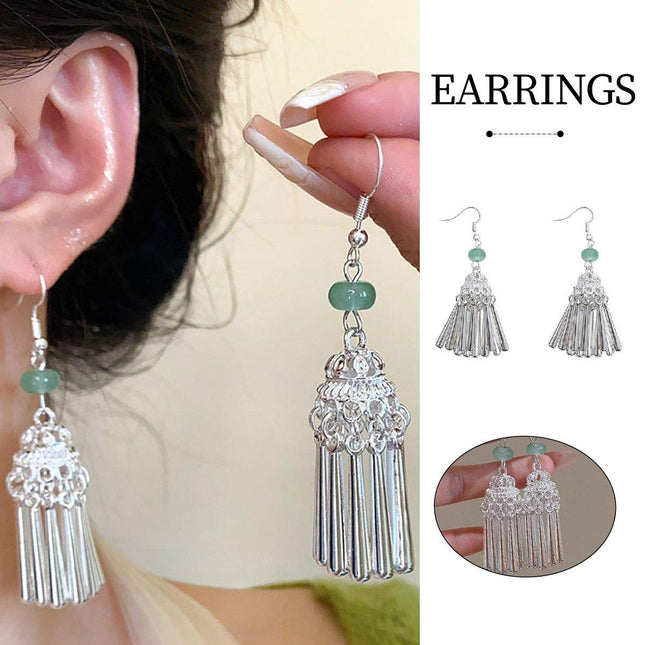 Vintage Ethnic Tassel Long Earrings Bohemian Jewelry Women Stylish Accessory