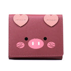 Womens Cute Cartoon Short Wallet Small Three Fold Multi Card Holder Wallet