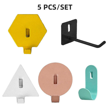 5pcs Pegboard Hooks Storage Accessories Organizing Tools Wall Hanging Solutions