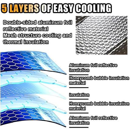 Windshield Sunshade Thicken 5-Layer Insulation Sun UV Rays Bubble Shield Cover