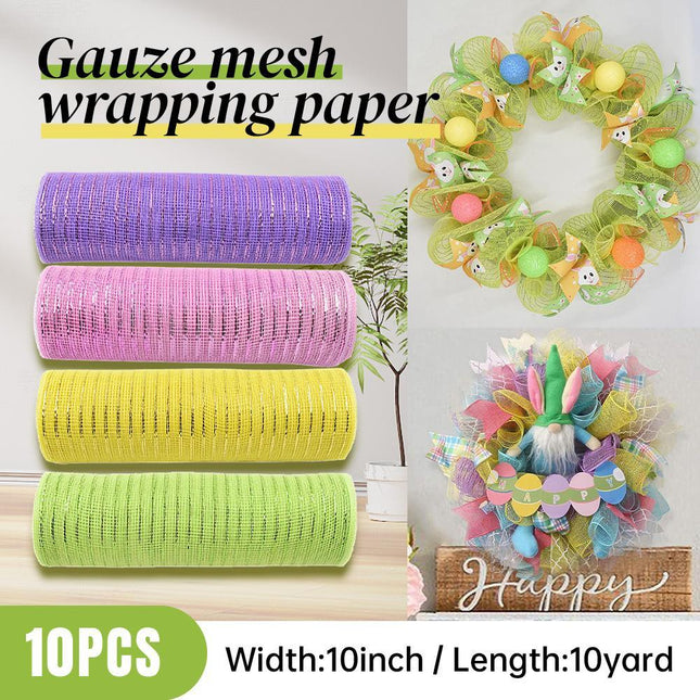 10Yards Gauze Mesh Flower Bouquet Wrapping Paper Florists Gift Packaging - Aimall