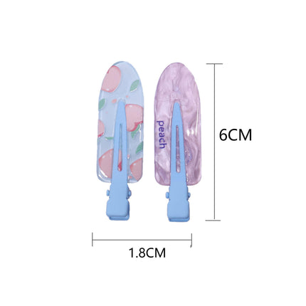2PCS Juice Series Hair Clip Makeup Hair Accessories Colourful Hair Barrettes