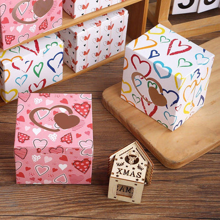 25PCS Large Square Colour Gift Boxes for Valentines Day Surprise and Lucky Gift