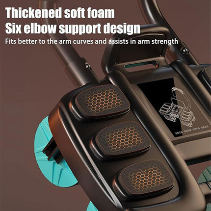 Four Wheel Abdominal Exercise Roller Elbow Support for Core Strength Training
