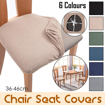 Stretch Dining Room Chair Seat Covers Slip Jacquard Removable Washable Slipcover - Aimall